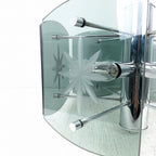 Mid-Century Modern Smoked Glass Pendant Lamp: EMI Poljcane Yugoslavia '70s