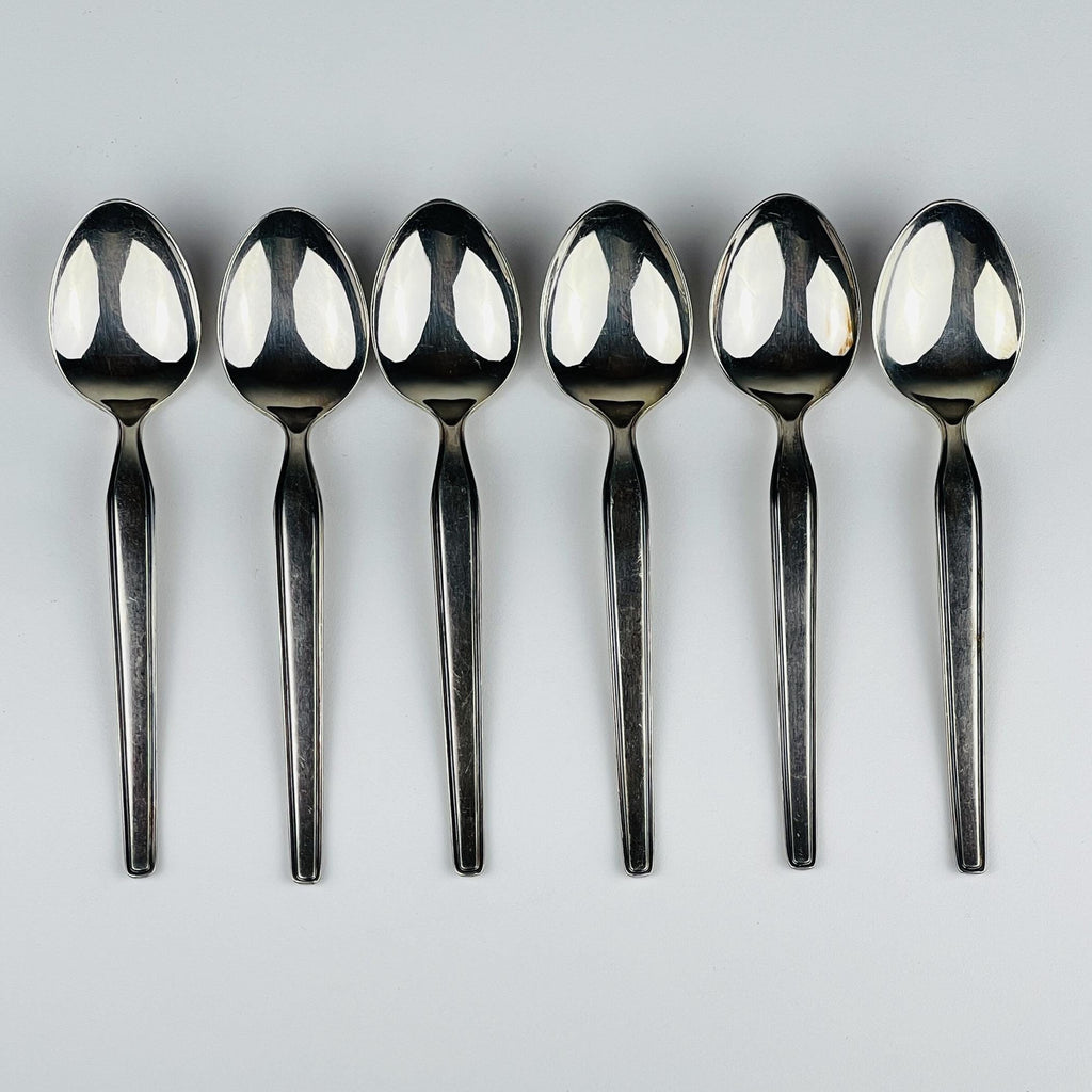 Vintage classic silver plate teaspoons by Paul Wirths, Solingen, Germany, 1950s, Set of 6