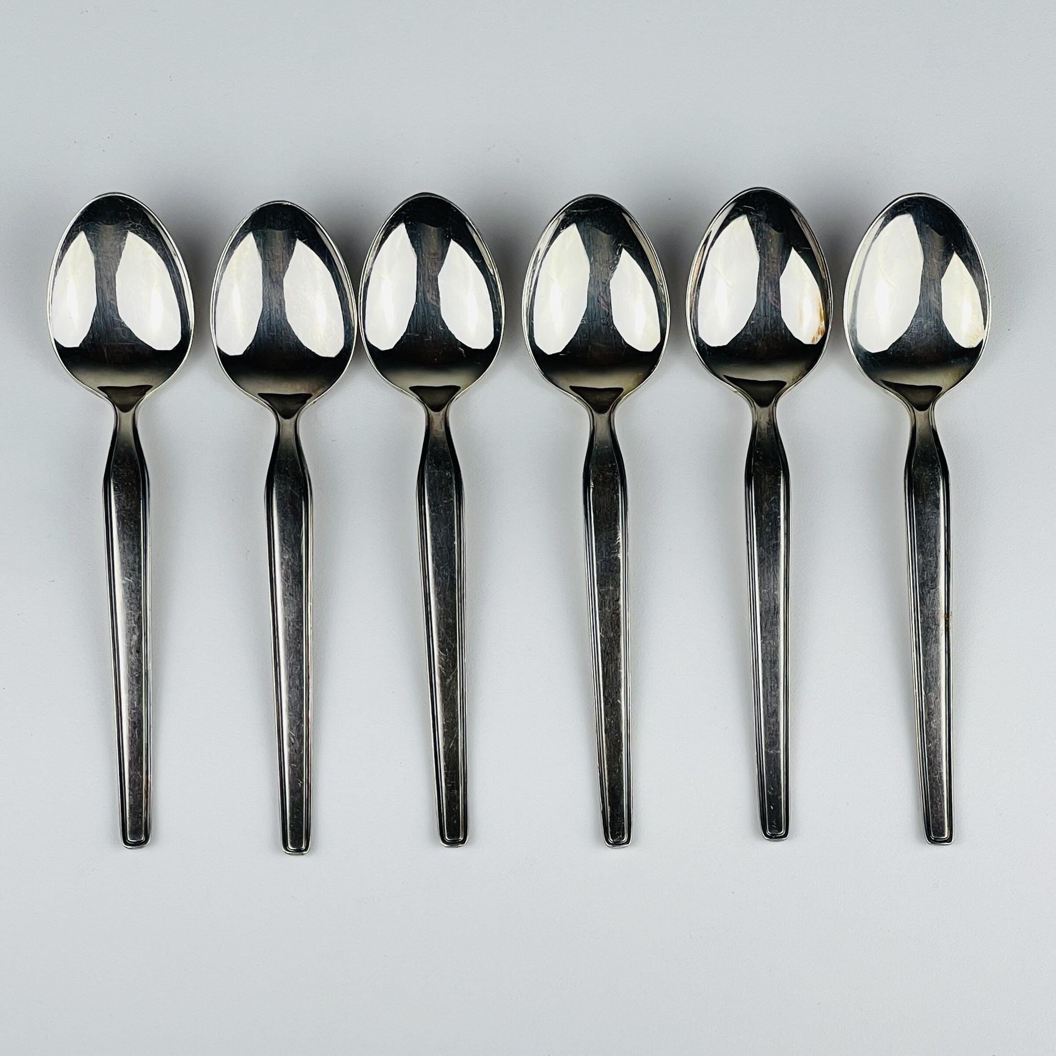 Vintage classic silver plate teaspoons by Paul Wirths, Solingen, Germany, 1950s, Set of 6