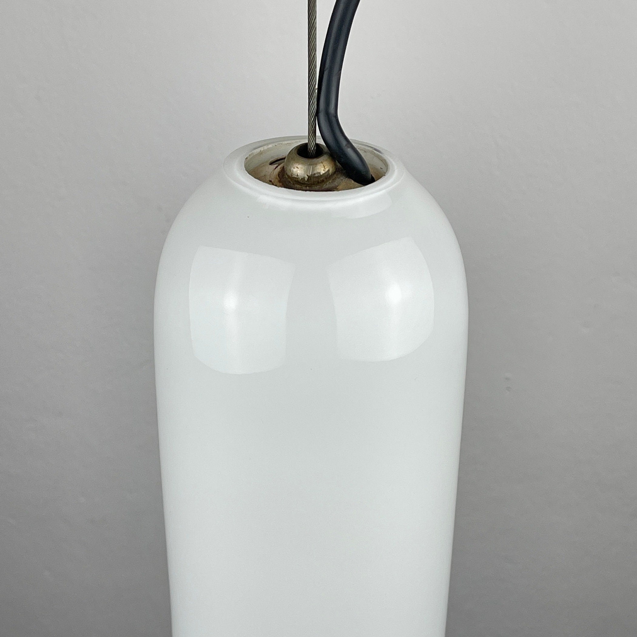 Murano Glass Pendant Lamp: Mid-Century Modern Italian Lighting by Leucos, 1970s