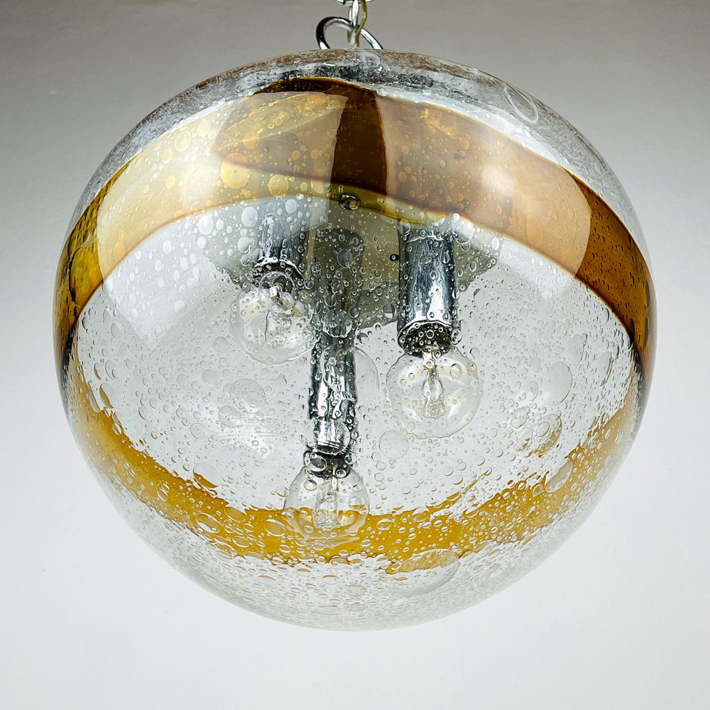 Murano glass pendant lamp  Italy 1970s Space age Mid-century modern italian lighting