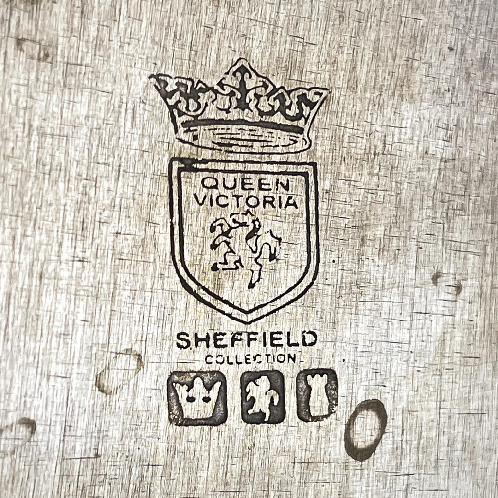 Antique silver plated tray by Queen Victoria Sheffield, England, 1900s
