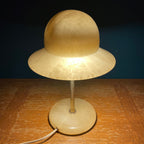 Vintage Alabaster Lady Hat Table Lamp - 1970s Italian Lighting