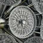 Vintage crystal chandelier Sputnik Dandelion Italy 1960s mid-century modern italian lighting