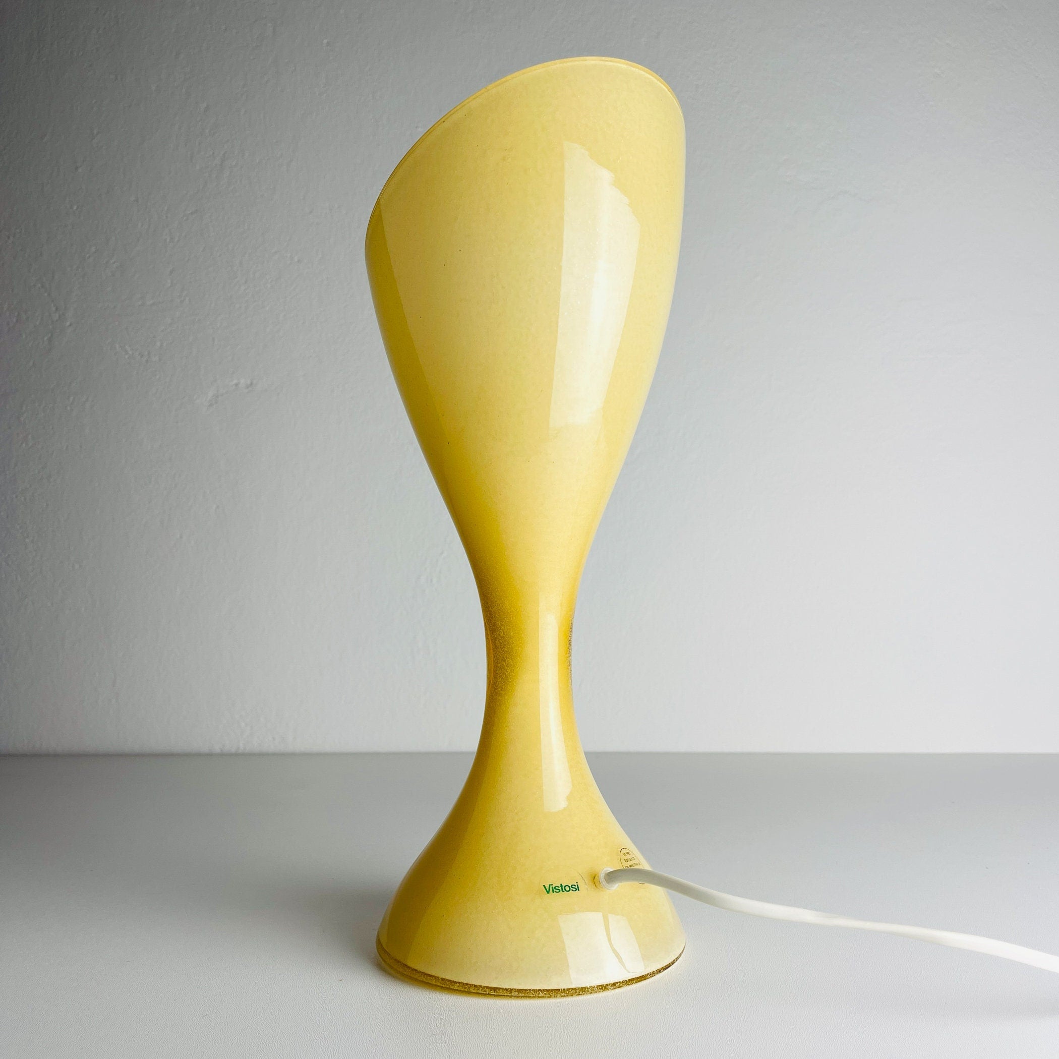 Vintage Murano table lamp by Vistosi, Italy 1980s, Mid-century home decor