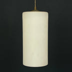 Mid-century opalin glass pendant lamp Italy 1960s Industrial italian lighting