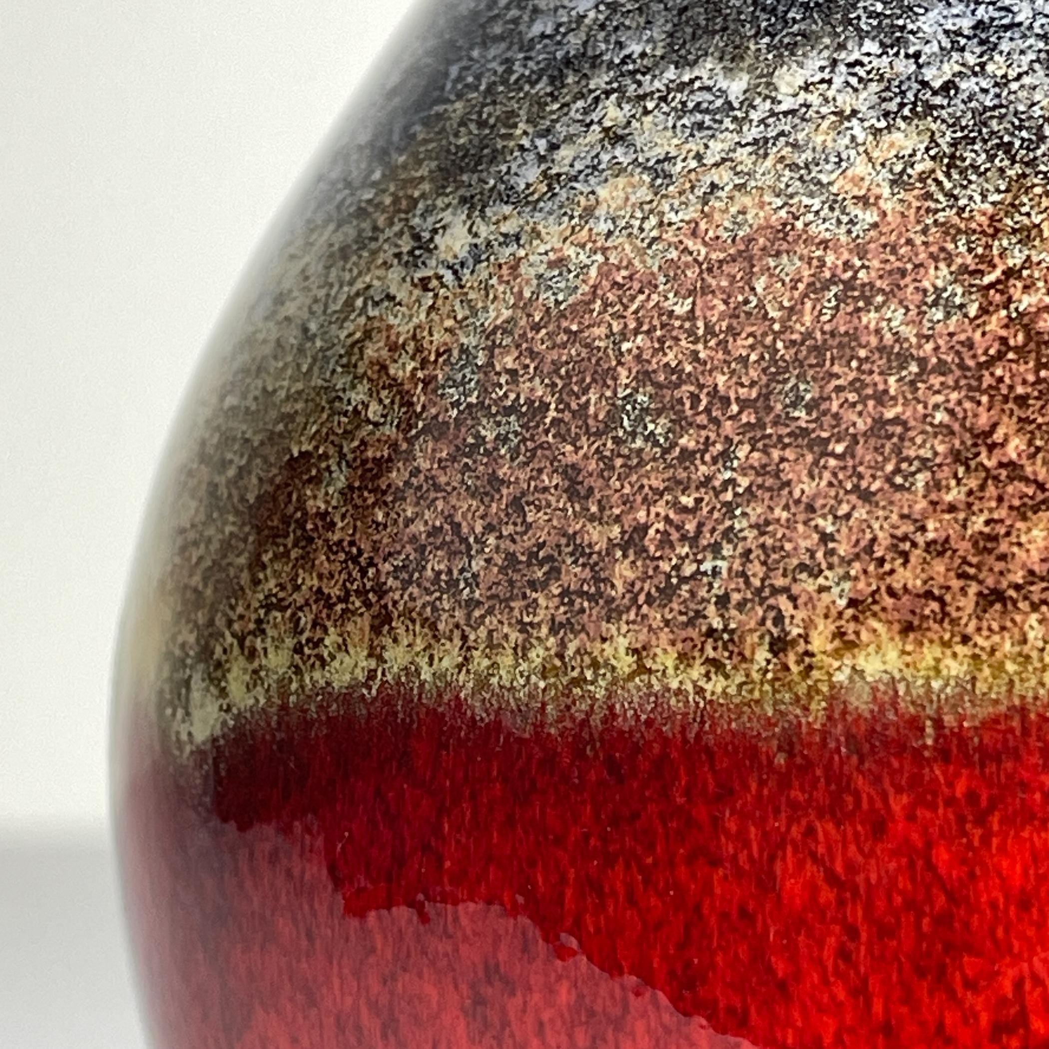 Vintage ceramic vase Lava, West Germany, 1970, Mid-century home decor