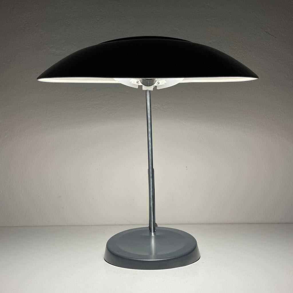 Mid-century grey desk lamp USSR 1972 Vintage gooseneck lamp