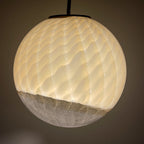 Vintage large murano ball pendant lamp by VeArt, Italy 1970s