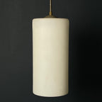 Mid-century opalin glass pendant lamp Italy 1960s Industrial italian lighting
