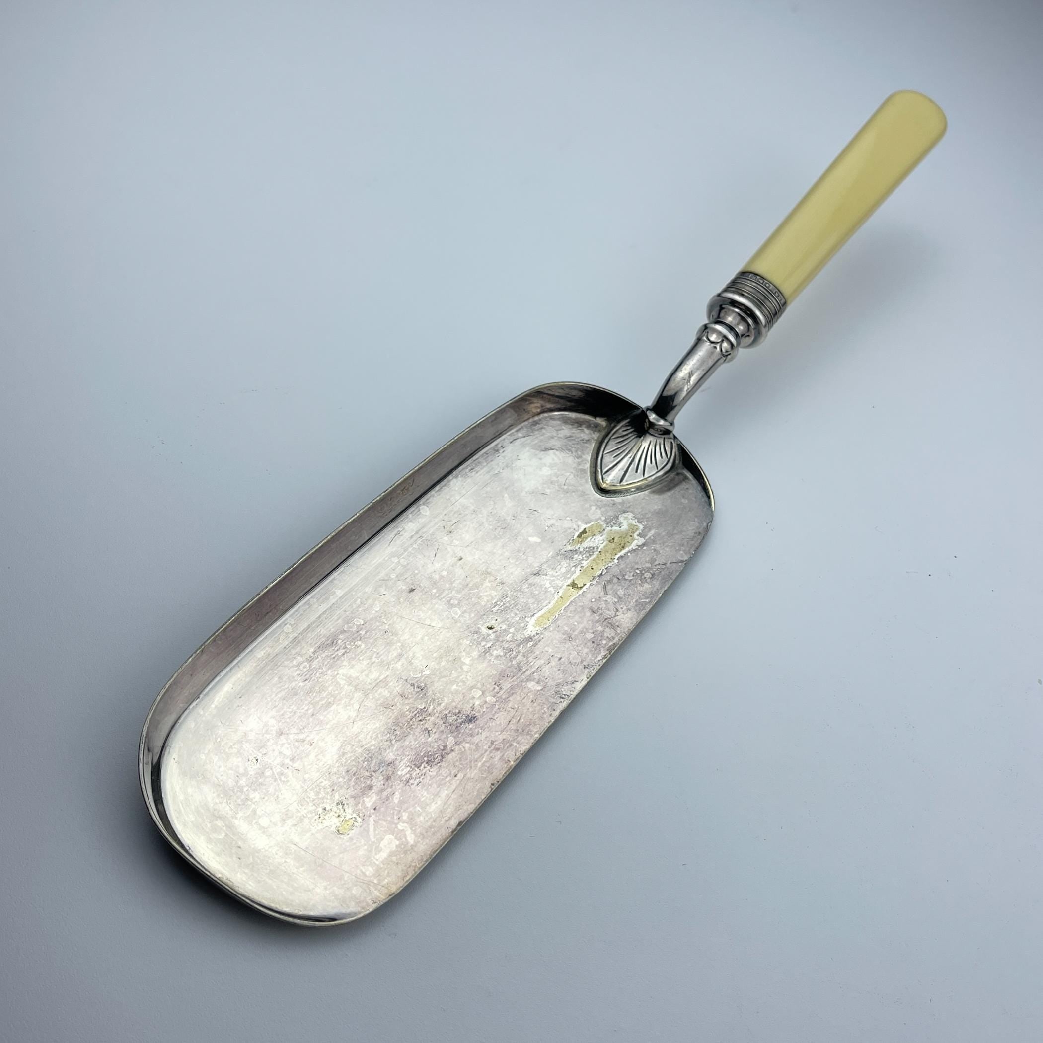 Antique Silver Plate Crumb Scoop - Atkin Brothers, Sheffield