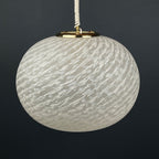 Large swirl murano glass pendant lamp Vetri Murano Italy 1970s