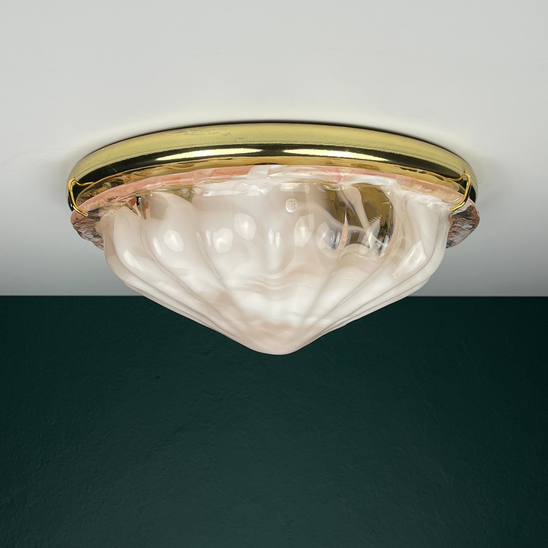 Vintage murano ceiling lamp by "La Murrina", Italy 1980s MCM unique Italian lighting