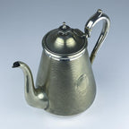 Antique silver plated coffee pot by BENETFINK&Co, Cheapside London, England, late 19th century