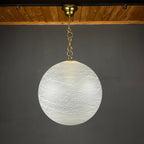 Vintage large swirl murano glass pendant lamp Italy 1970s Mid-century modern italian lighting