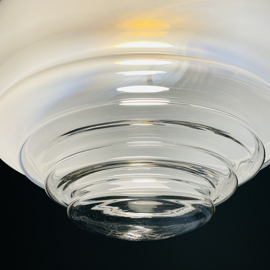 Vintage Mazzega Murano Glass Pendant Lamp: 1970s Italian Space Age Lighting