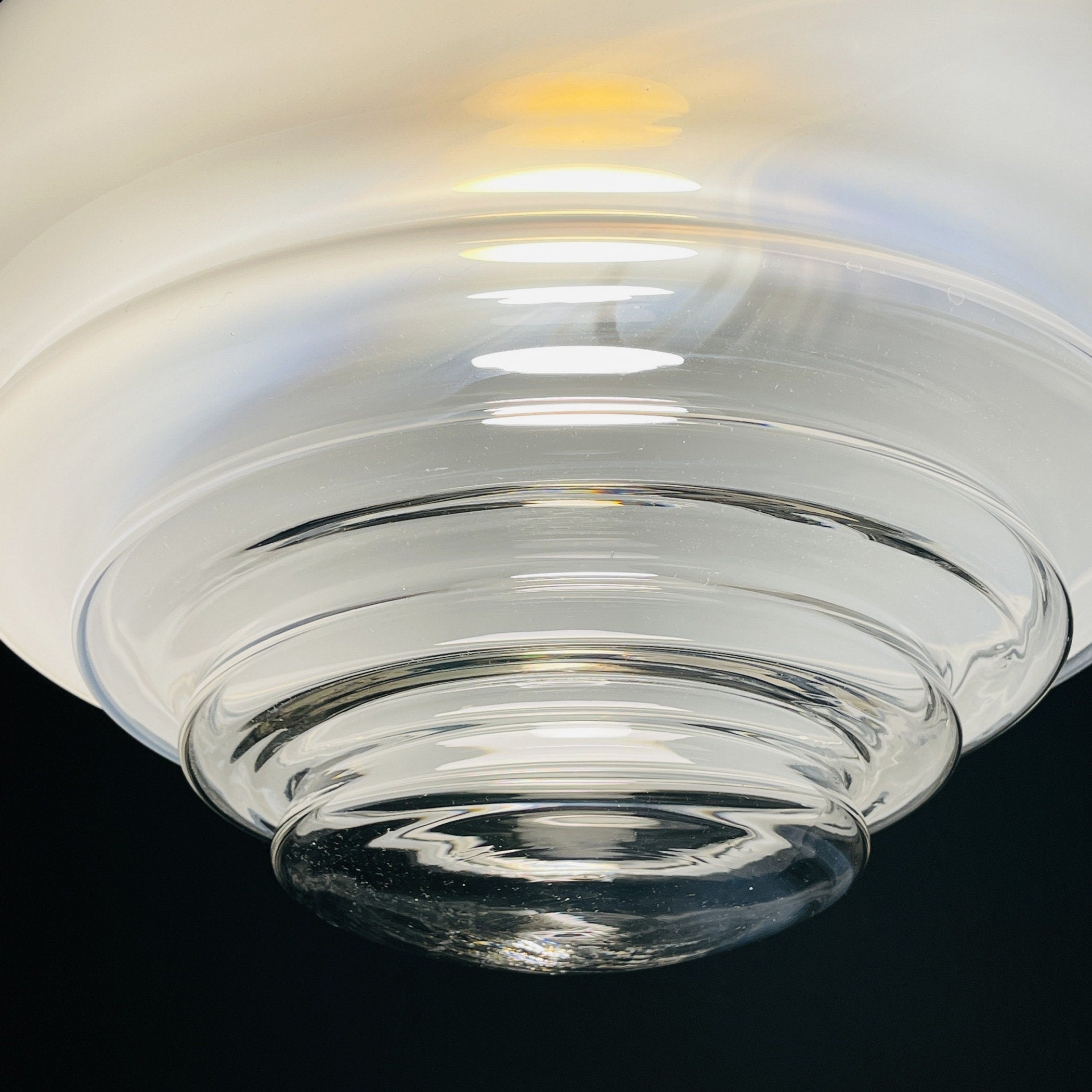 Vintage Mazzega Murano Glass Pendant Lamp: 1970s Italian Space Age Lighting