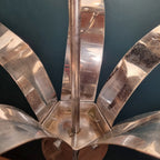 Mid-century metal opaline glass Italy 1960s Sputnik Space age Vintage italian lighting