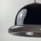 Vintage Murano black pendant lamp, Italy 1960s