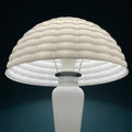 Large white Murano table lamp Mushroom Italy 1970s Mid-century italian modern