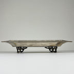 Antique silver plated tray by Queen Victoria Sheffield, England, 1900s