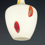 Mid-century multicolor opaline murano glass pendant lamp by Stilnovo Italy 1950s