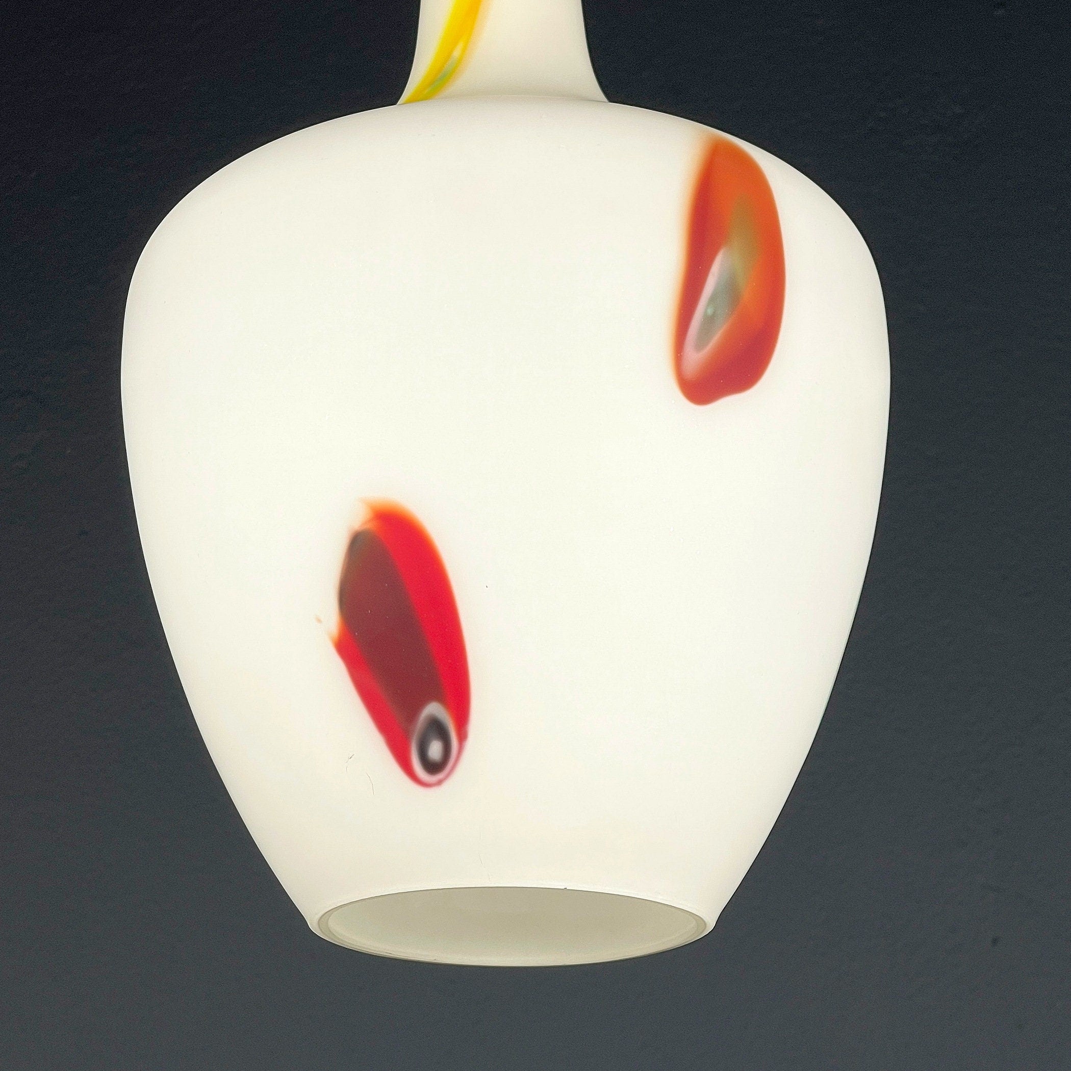 Mid-century multicolor opaline murano glass pendant lamp by Stilnovo Italy 1950s