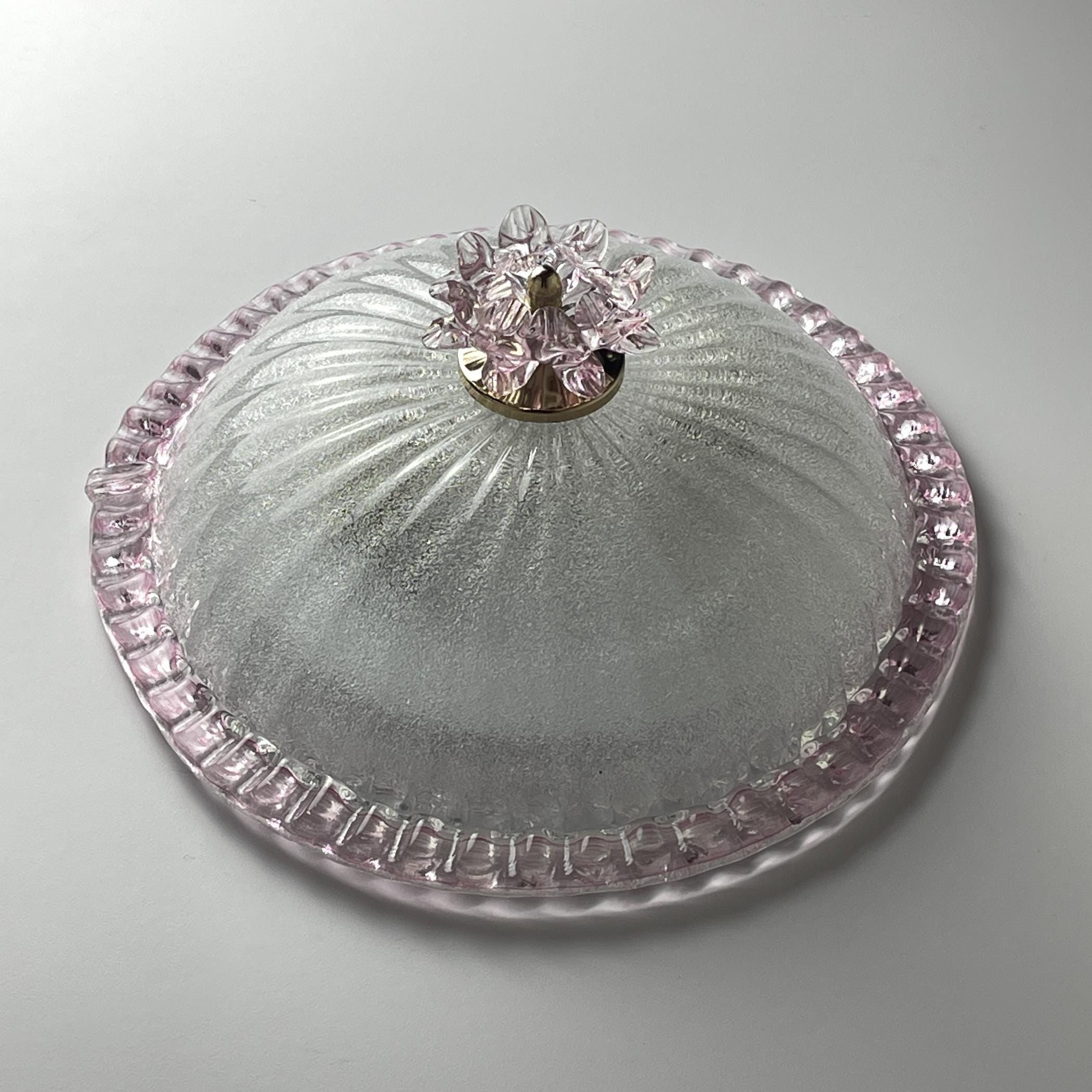 Original murano glass ceiling lamp, Italy 1990s, Vintage home decor