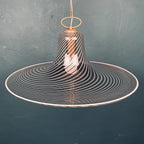 Vintage swirl Murano pendant lamp Italy 1970s Italian modern murano chandelier