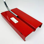 Vintage Red Metal Desk Lamp: Mid-Century Modern Office Lighting