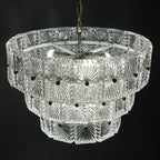 Vintage large crystal chandelier Italy 1960s