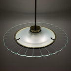 Vintage Fontana Arte Disk Chandelier by Pietro Chiesa, 1940s Italian Lighting