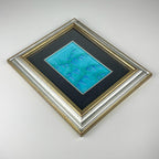 Luigi Targa, Blue Flowers, Padua, Italy 1970s, Oil on Canvas, Framed