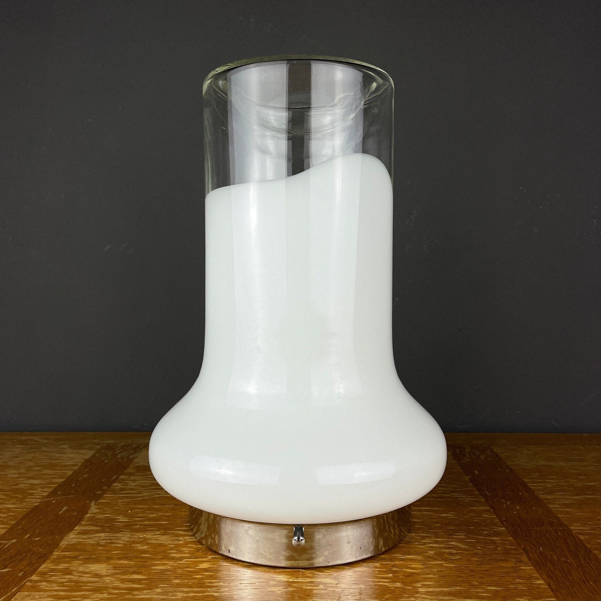 Vintage Murano Glass Table Lamp by Roberto Pamio for Leucos, Italy