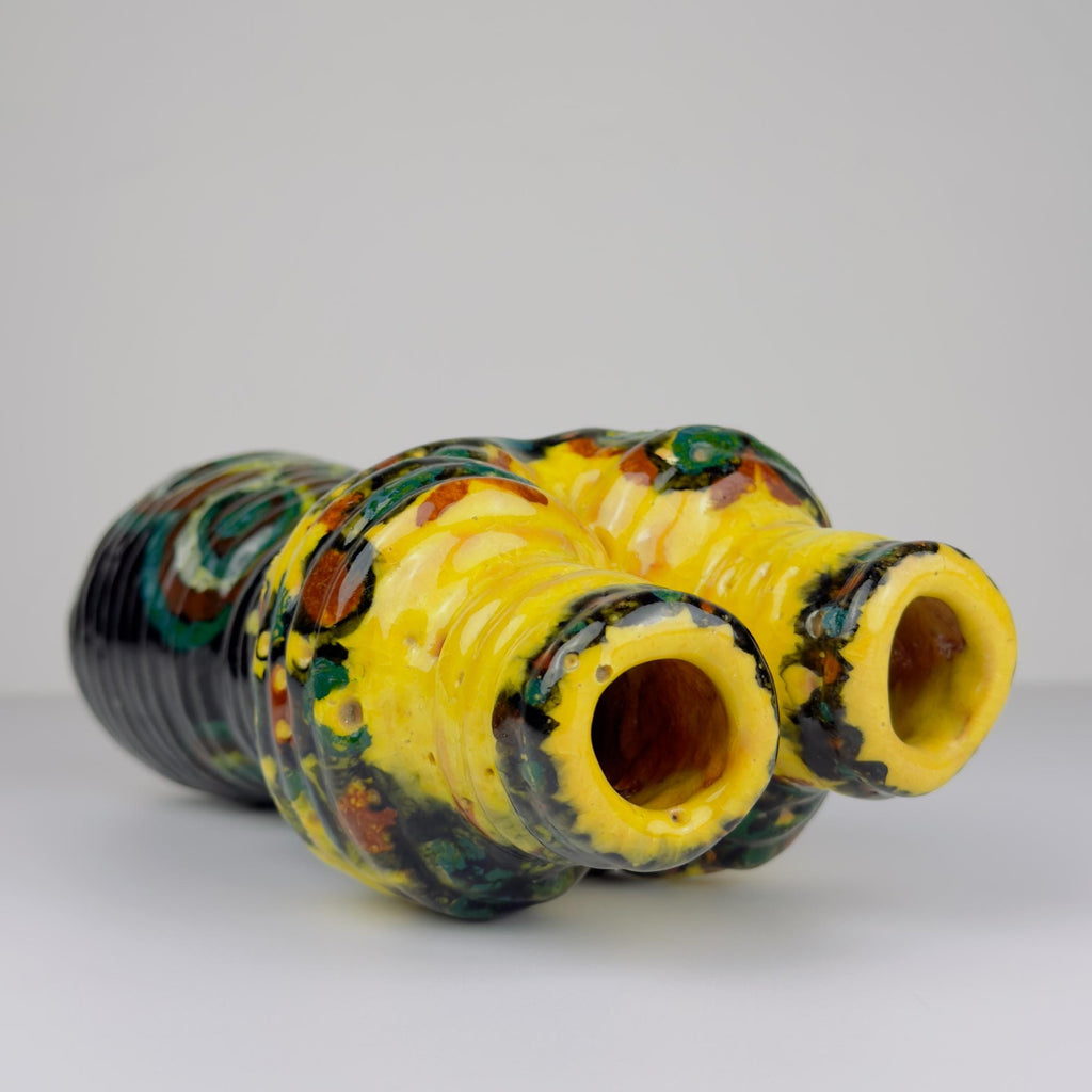 Vintage glazed pottery vase, Yugoslavia 1970s