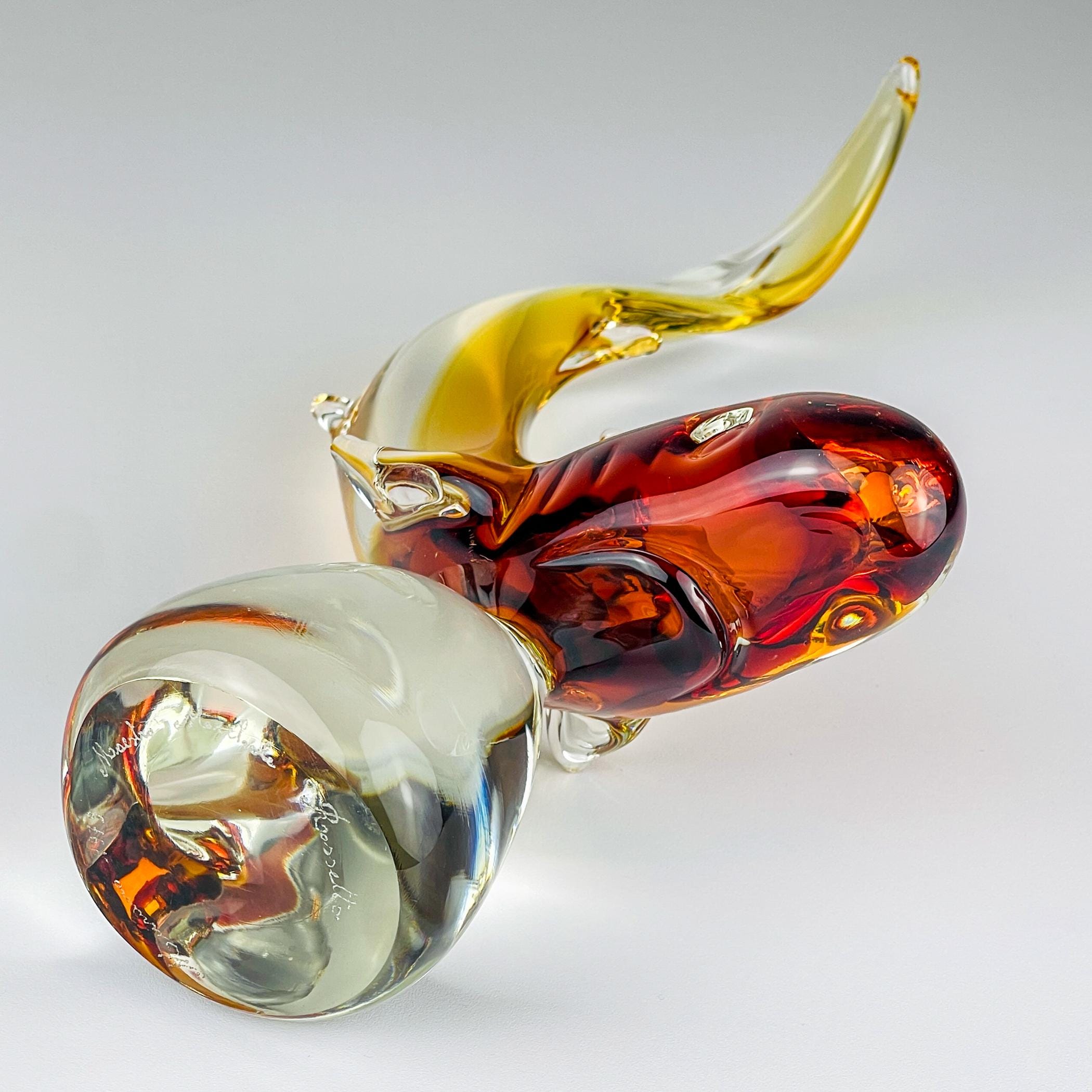 Original murano sculpture Shark by Michele Rossetto, Italy 1979