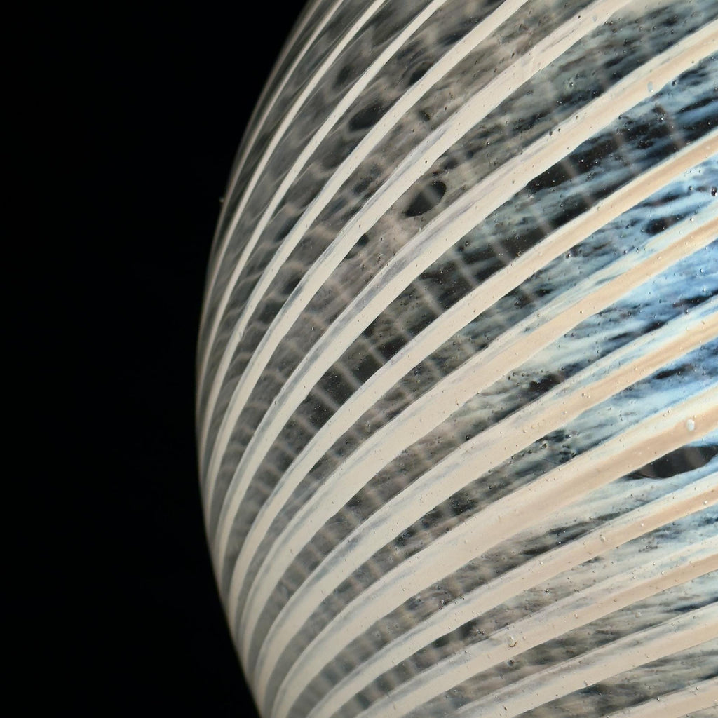 Vintage swirl murano pendant lamp, Italy 1970s