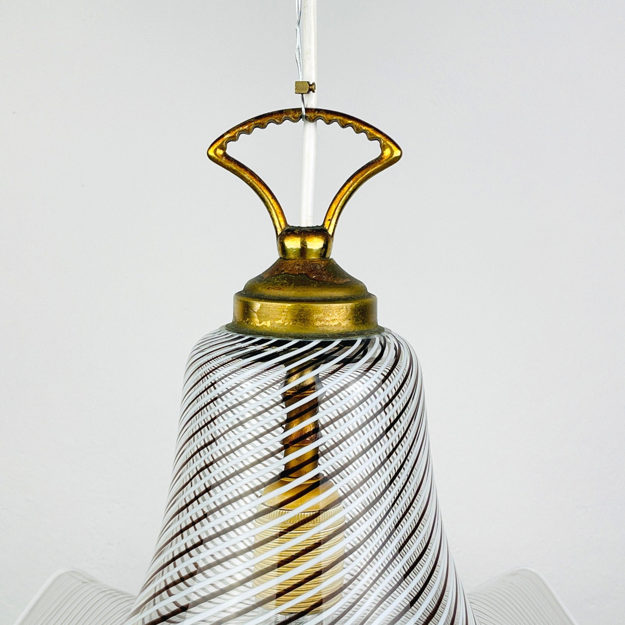 Murano glass pendant lamp Italy '70s Mid-century modern lighting