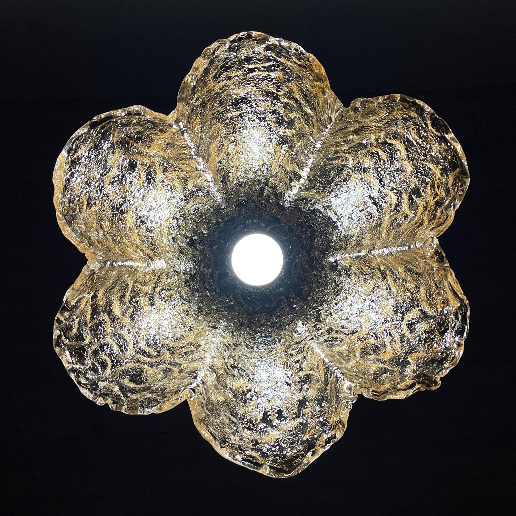 Vintage Murano pendant lamp by AV Mazzega, Italy 1970s