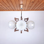 Mid-Century Mazzega Murano Glass Pendant Lamp - 70s Space Age Lighting