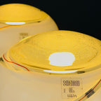 Vintage Murano Glass Table Lamps: Italian Mid-Century Modern Sphere, Set of 2