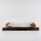 Vintage Wood Murano Wall lamp Italy, 1970s MCM Sconce Lamp
