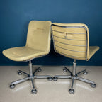 Vintage Italian Desk Chairs - 1970s Mid-Century Modern Style - Set of 2