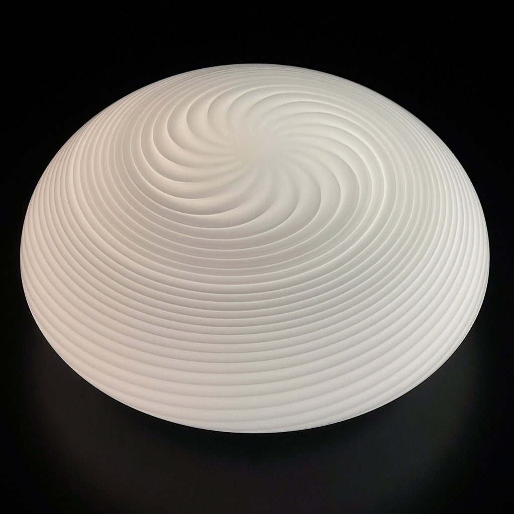 Classic swirl murano glass ceiling or wall lamp Italy 1970s Retro home decor