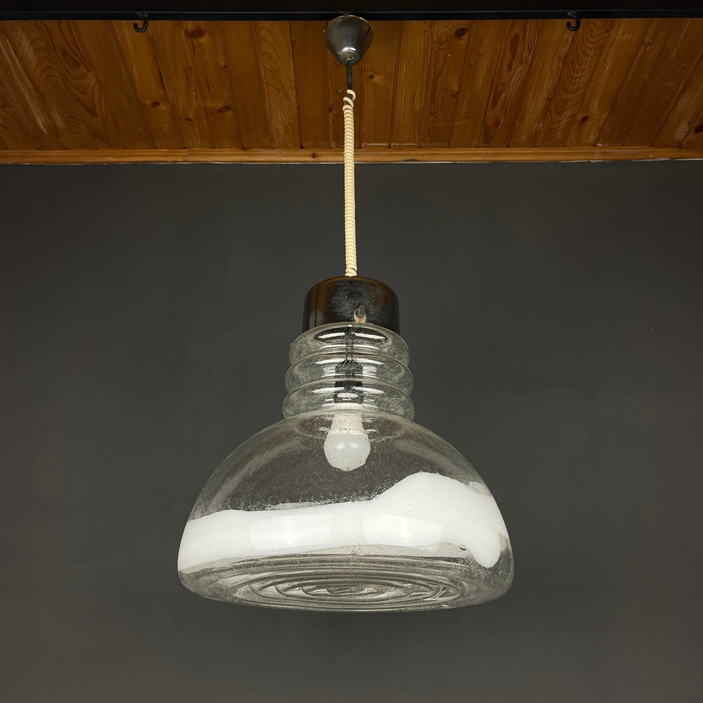 Murano glass pendant lamp  Italy 1960s Space age Mid-century modern italian lighting