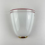 Vintage white and red murano wall lamp by ITRE, Italy 1980s MCM murano sconce