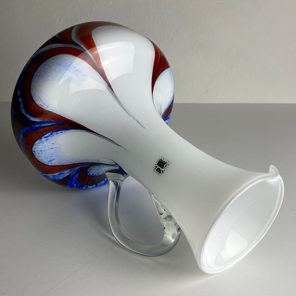 Murano glass hand-cut pitcher by Carlo Moretti Italy 1970s original murano jug