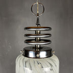 Carlo Nason Murano Glass Pendant Lamp: Mid-Century Modern Mazzega Lighting