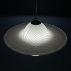 Swirl Murano Glass Pendant Lamp: Mid-Century Italian Lighting