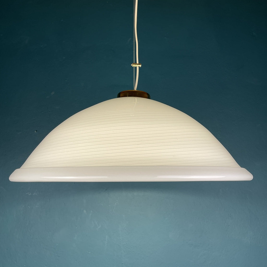 Vintage Swirl Murano Glass Pendant Lamp: 1980s Italian Mid-Century Lighting